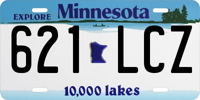 MN license plate 621LCZ