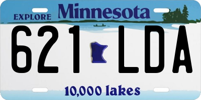 MN license plate 621LDA