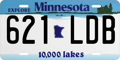MN license plate 621LDB