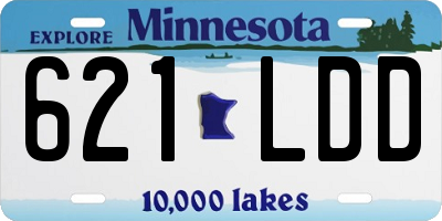 MN license plate 621LDD