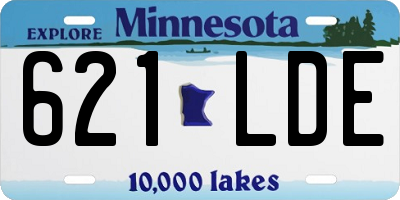 MN license plate 621LDE
