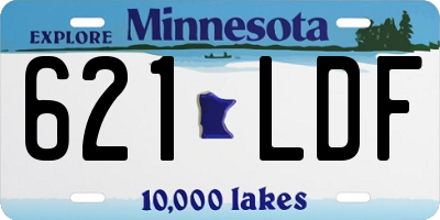 MN license plate 621LDF