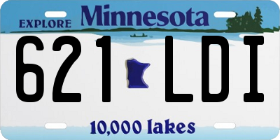 MN license plate 621LDI