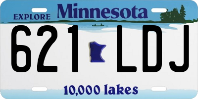MN license plate 621LDJ