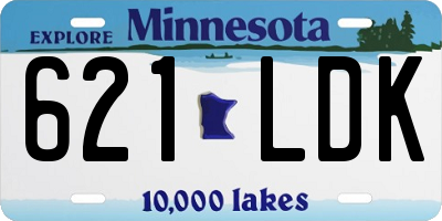MN license plate 621LDK