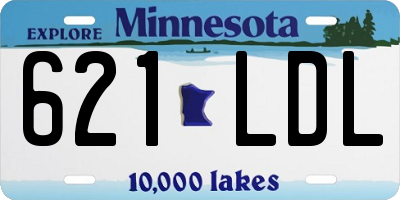 MN license plate 621LDL