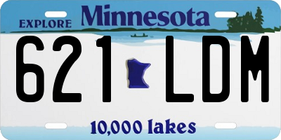 MN license plate 621LDM