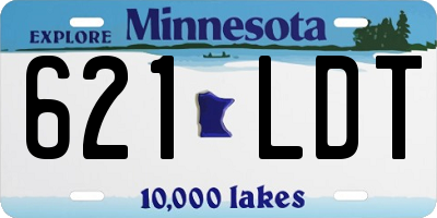 MN license plate 621LDT