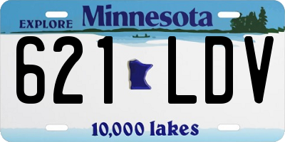 MN license plate 621LDV