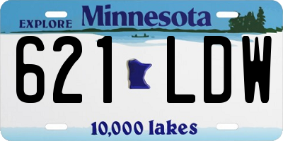 MN license plate 621LDW