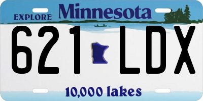 MN license plate 621LDX