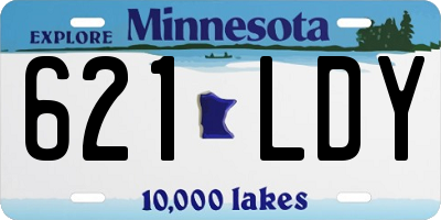 MN license plate 621LDY