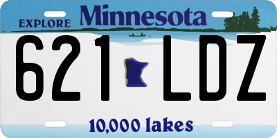 MN license plate 621LDZ