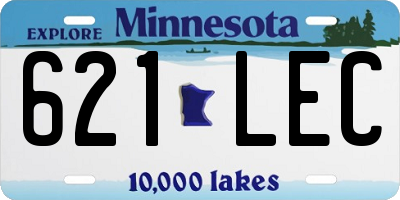 MN license plate 621LEC