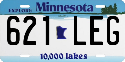 MN license plate 621LEG