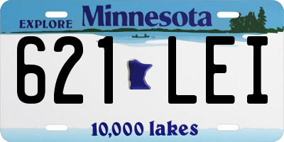 MN license plate 621LEI