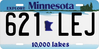 MN license plate 621LEJ