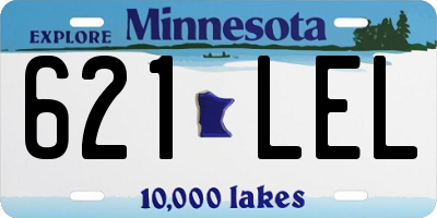 MN license plate 621LEL