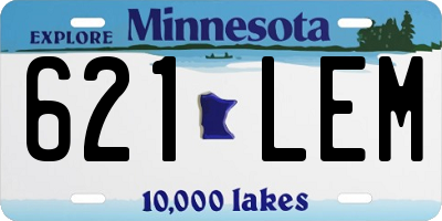 MN license plate 621LEM
