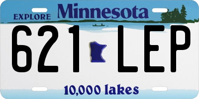 MN license plate 621LEP
