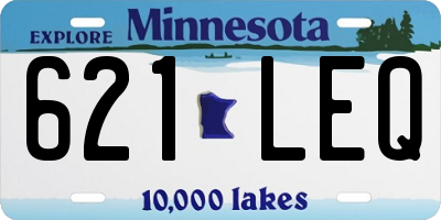 MN license plate 621LEQ