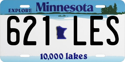 MN license plate 621LES