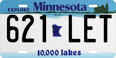 MN license plate 621LET
