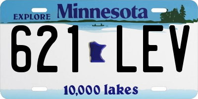MN license plate 621LEV
