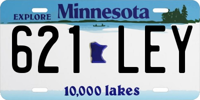 MN license plate 621LEY