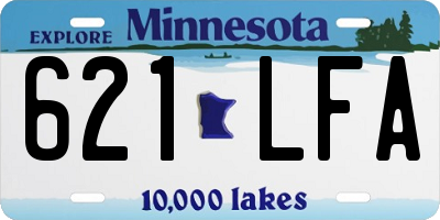 MN license plate 621LFA