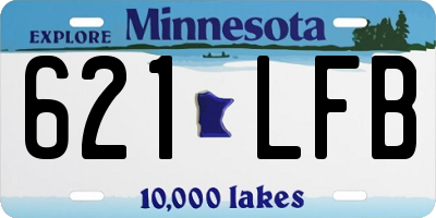 MN license plate 621LFB