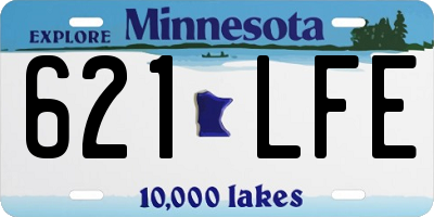 MN license plate 621LFE