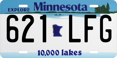 MN license plate 621LFG