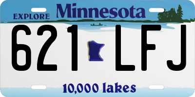 MN license plate 621LFJ