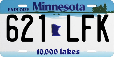 MN license plate 621LFK