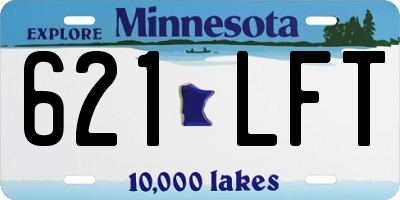 MN license plate 621LFT