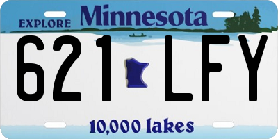 MN license plate 621LFY