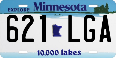 MN license plate 621LGA