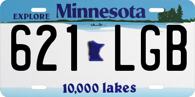 MN license plate 621LGB