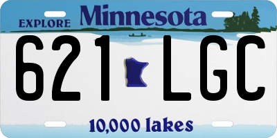 MN license plate 621LGC