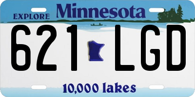 MN license plate 621LGD