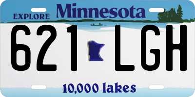 MN license plate 621LGH