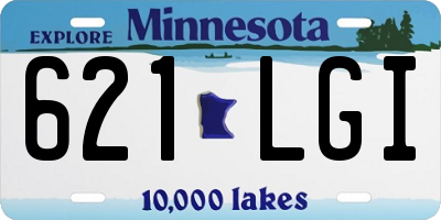 MN license plate 621LGI