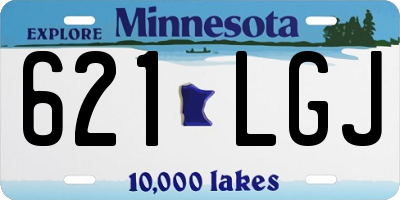 MN license plate 621LGJ