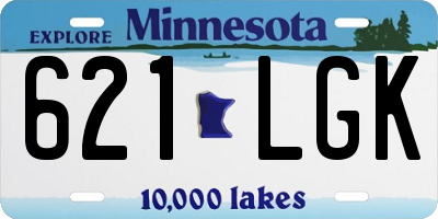 MN license plate 621LGK
