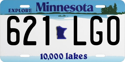 MN license plate 621LGO
