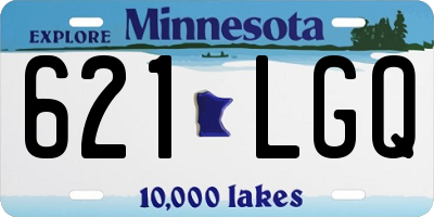 MN license plate 621LGQ