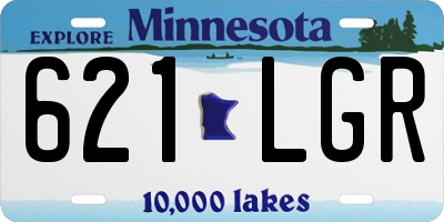 MN license plate 621LGR