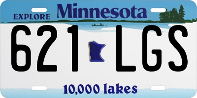 MN license plate 621LGS