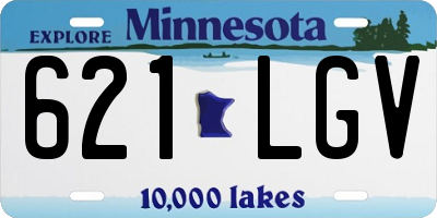 MN license plate 621LGV